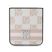 Husa premium pentru  Samsung Galaxy Z Flip 6 DKNY Pattern Energy - Roz