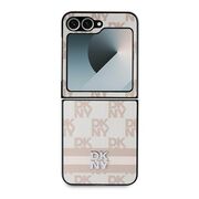 Husa premium pentru  Samsung Galaxy Z Flip 6 DKNY Pattern Energy - Roz