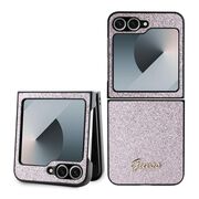 Husa premium pentru  Samsung Galaxy Z Flip 6 Guess Elegance Series - Roz