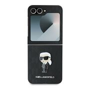 Husa premium pentru  Samsung Galaxy Z Flip 6 Karl Lagerfeld superior quality - Negru