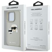 Husa premium pentru  iPhone 16 Pro Karl Lagerfeld superior quality - Gri