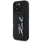Husa premium pentru  iPhone 16 Pro Karl Lagerfeld superior quality - Negru