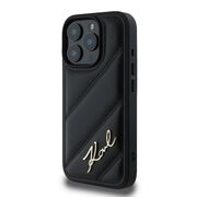Husa premium pentru  iPhone 16 Pro Max Karl Lagerfeld superior quality - Negru denim