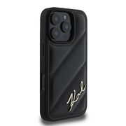 Husa premium pentru  iPhone 16 Pro Max Karl Lagerfeld superior quality - Negru denim