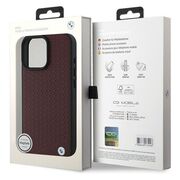 Husa premium pentru  iPhone 16 Pro Max compatibila MagSafe BMW Signature - Bordeaux