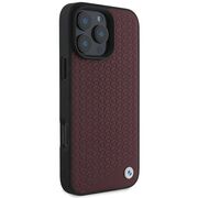 Husa premium pentru  iPhone 16 Pro Max compatibila MagSafe BMW Signature - Bordeaux
