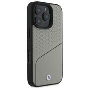 Husa premium pentru  iPhone 16 Pro Max compatibila MagSafe BMW Signature - Gri deschis