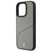 Husa premium pentru  iPhone 16 Pro Max compatibila MagSafe BMW Signature - Gri deschis