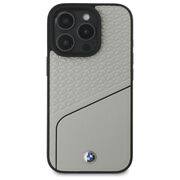 Husa premium pentru  iPhone 16 Pro Max compatibila MagSafe BMW Signature - Gri deschis