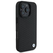 Husa premium pentru  iPhone 16 Pro Max compatibila MagSafe BMW Signature - Negru denim