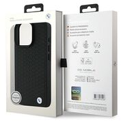 Husa premium pentru  iPhone 16 Pro Max compatibila MagSafe BMW Signature - Negru denim