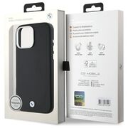 Husa premium pentru  iPhone 16 Pro Max compatibila MagSafe BMW Signature - Negru electric