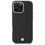 Husa premium pentru  iPhone 16 Pro Max compatibila MagSafe BMW Signature - Negru electric