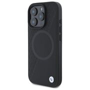Husa premium pentru  iPhone 16 Pro Max compatibila MagSafe BMW Signature - Negru mat