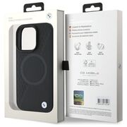 Husa premium pentru  iPhone 16 Pro Max compatibila MagSafe BMW Signature - Negru mat