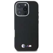 Husa premium pentru  iPhone 16 Pro Max compatibila MagSafe BMW Signature - Negru royal
