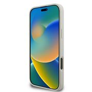 Husa premium pentru  iPhone 16 Pro Max compatibila MagSafe Guess Luxury Series - Alb