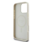 Husa premium pentru  iPhone 16 Pro Max compatibila MagSafe Guess Luxury Series - Alb