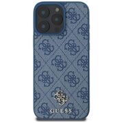Husa premium pentru  iPhone 16 Pro Max compatibila MagSafe Guess Luxury Series - Albastru