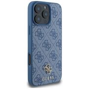 Husa premium pentru  iPhone 16 Pro Max compatibila MagSafe Guess Luxury Series - Albastru