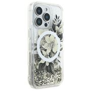 Husa premium pentru  iPhone 16 Pro Max compatibila MagSafe Guess Luxury Series - Bej