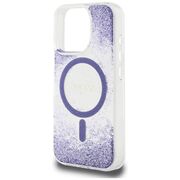 Husa premium pentru  iPhone 16 Pro Max compatibila MagSafe Guess Luxury Series - Mov