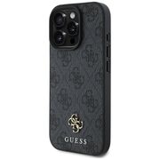 Husa premium pentru  iPhone 16 Pro Max compatibila MagSafe Guess Luxury Series - Negru royal