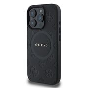 Husa premium pentru  iPhone 16 Pro Max compatibila MagSafe Guess Luxury Series - Negru