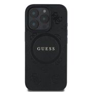 Husa premium pentru  iPhone 16 Pro Max compatibila MagSafe Guess Luxury Series - Negru