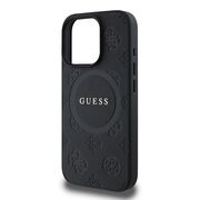 Husa premium pentru  iPhone 16 Pro Max compatibila MagSafe Guess Luxury Series - Negru