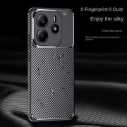 Husa de protectie pentru  Xiaomi Redmi Note 14 4G Auto Focus Slim, Anti-Scratch, cu fibra de carbon si protectie lentile - Negru denim