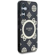 Husa premium pentru  Samsung Galaxy S25 compatibila MagSafe Guess Luxury Series - Negru denim