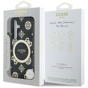 Husa premium pentru  Samsung Galaxy S25 compatibila MagSafe Guess Luxury Series - Negru denim