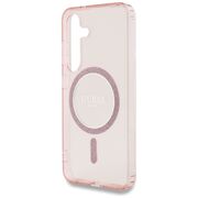 Husa premium pentru  Samsung Galaxy S25 compatibila MagSafe Guess Luxury Series - Roz pal