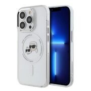 Husa premium pentru  iPhone 14 Pro  Karl Lagerfeld compatibila Magsafe - Alb