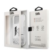 Husa premium pentru  iPhone 14 Pro  Karl Lagerfeld compatibila Magsafe - Alb