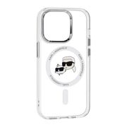 Husa premium pentru  iPhone 14 Pro  Karl Lagerfeld compatibila Magsafe - Alb