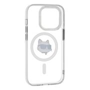 Husa premium pentru  iPhone 14 Pro  Karl Lagerfeld compatibila Magsafe - Argintiu