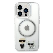 Husa premium pentru  iPhone 14 Pro  Karl Lagerfeld compatibila Magsafe - Clear