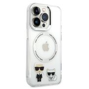 Husa premium pentru  iPhone 14 Pro  Karl Lagerfeld compatibila Magsafe - Clear