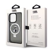 Husa premium pentru  iPhone 14 Pro  Karl Lagerfeld compatibila Magsafe - Negru denim