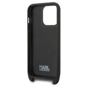 Husa premium pentru  iPhone 14 Pro  Karl Lagerfeld compatibila Magsafe - Negru royal