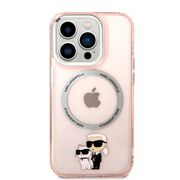 Husa premium pentru  iPhone 14 Pro  Karl Lagerfeld compatibila Magsafe - Roz pal