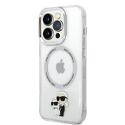 Husa premium pentru  iPhone 14 Pro  Karl Lagerfeld compatibila Magsafe - Transparent