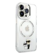 Husa premium pentru  iPhone 14 Pro  Karl Lagerfeld compatibila Magsafe - Transparent