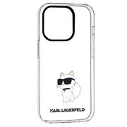 Husa premium pentru  iPhone 14 Pro  Karl Lagerfeld superior quality - Alb arctic