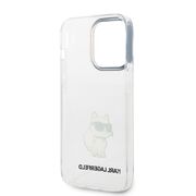 Husa premium pentru  iPhone 14 Pro  Karl Lagerfeld superior quality - Alb arctic