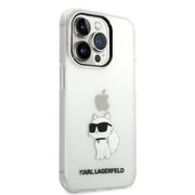 Husa premium pentru  iPhone 14 Pro  Karl Lagerfeld superior quality - Alb arctic