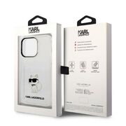 Husa premium pentru  iPhone 14 Pro  Karl Lagerfeld superior quality - Alb arctic