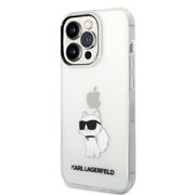 Husa premium pentru  iPhone 14 Pro  Karl Lagerfeld superior quality - Alb arctic